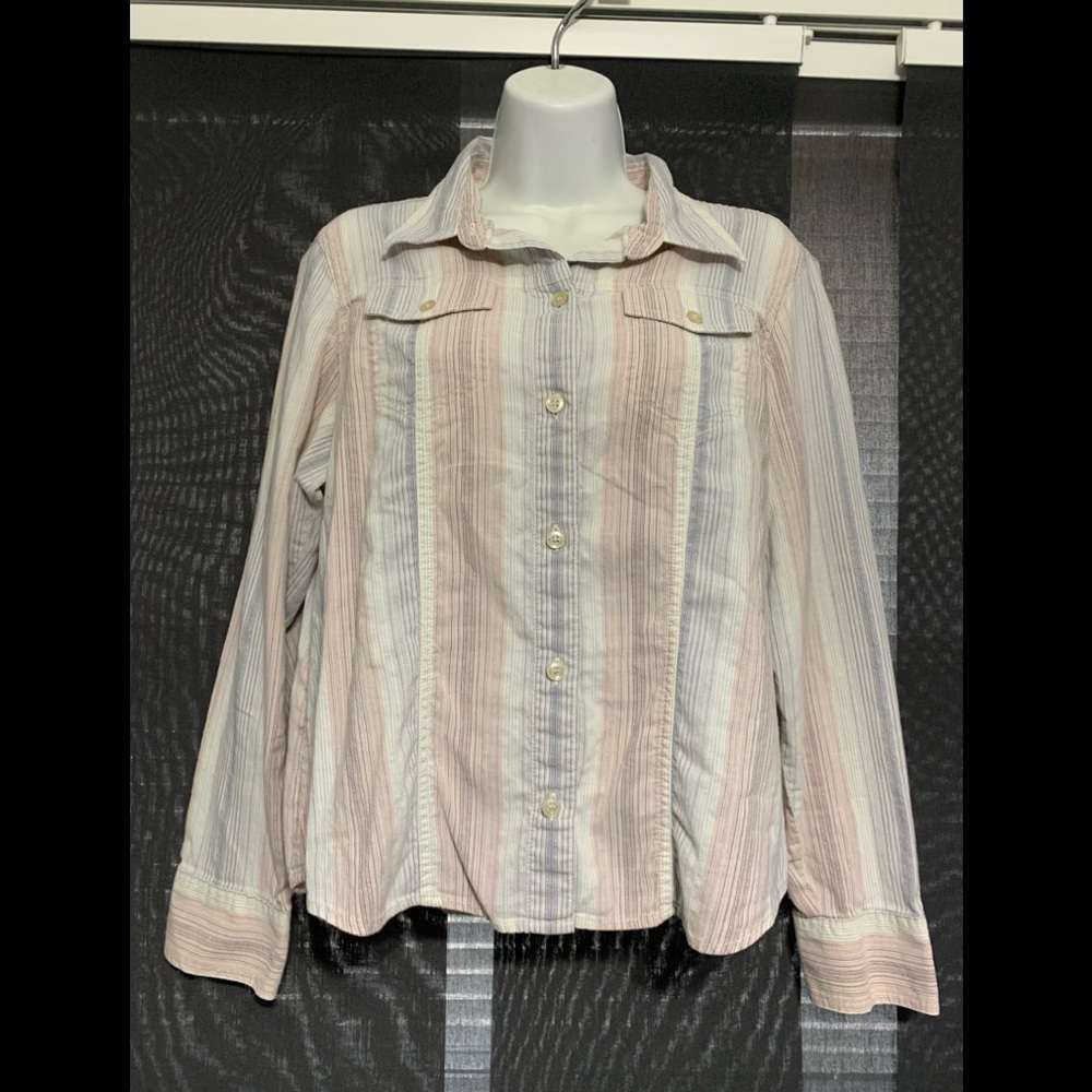 Women’s Liz Claiborne Striped Long Sleeved Shirt